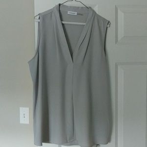 Calvin Klein sleeveless grey blouse